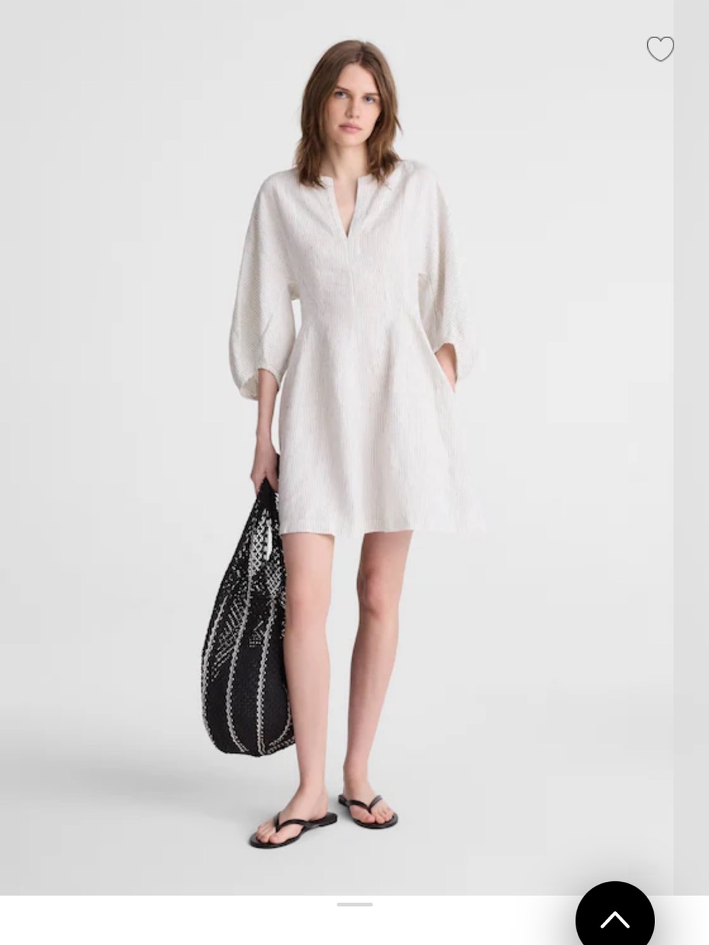 NWT Madewell White V-Neck Tunic Swim Cover-Up